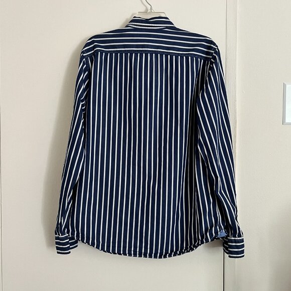 American Eagle Outfitters Cotton Button Down Striped Shirt Vintage Fit - Large - Picture 10 of 11